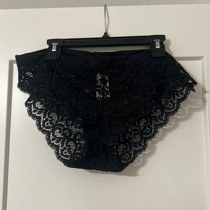 Victoria secret lace NWT large black underwear